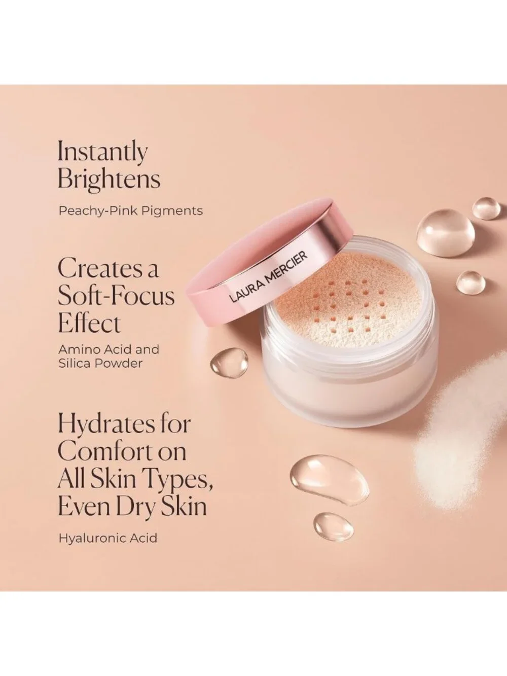 Ultra-Blur Translucent Setting Powder - Rose Shade, Lightweight, 0.7 oz